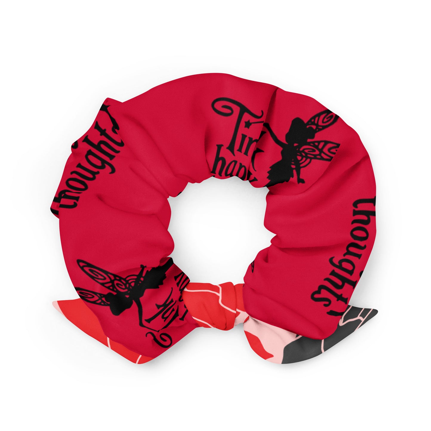 Recycled Tink Happy Thoughts Scrunchie