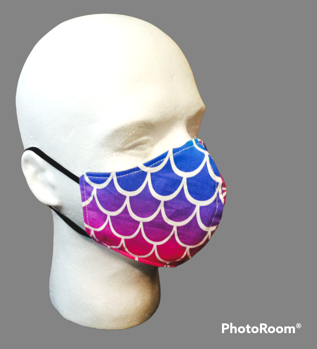Mermaid Pattern Reversible Face Mask