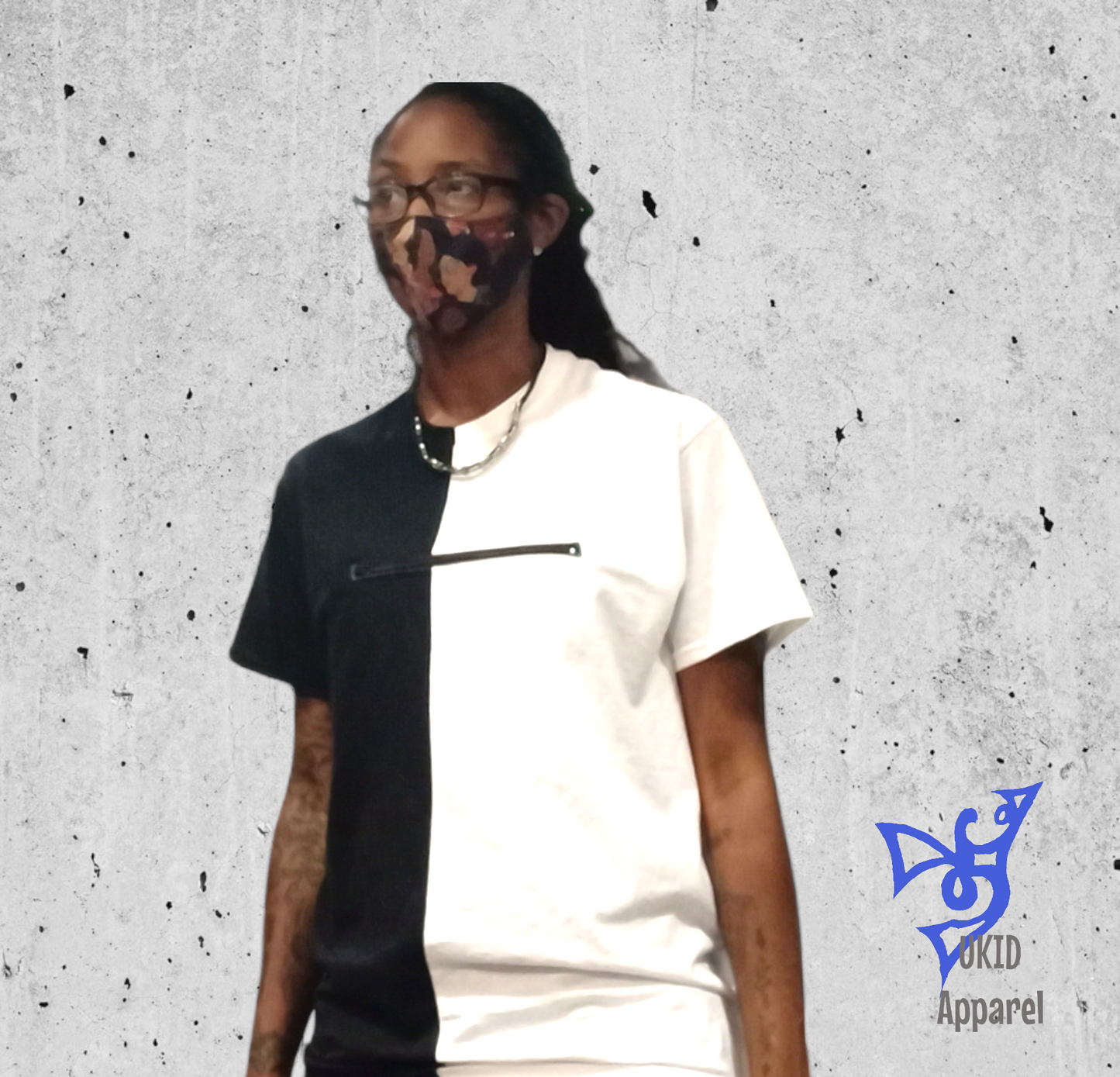 Black and White Rainbow Chest Pocket Tee