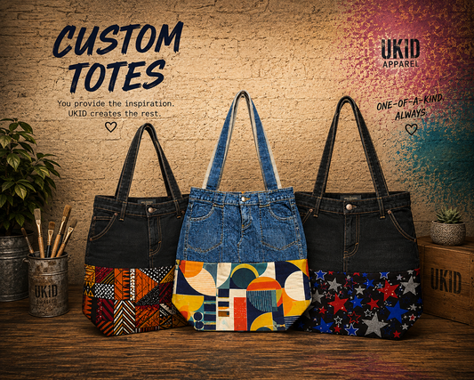 Custom Denim Fusion Tote
