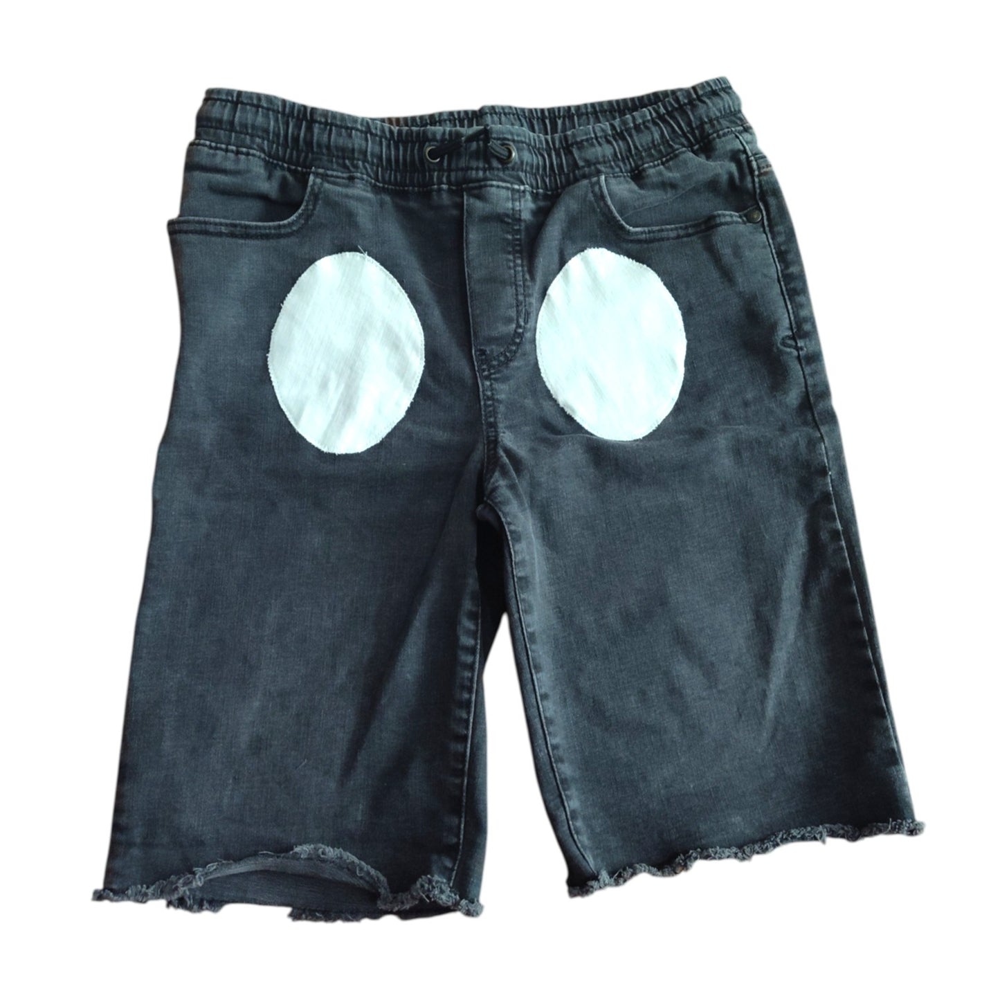 Black Character-Inspired Jogger Shorts — Youth XL