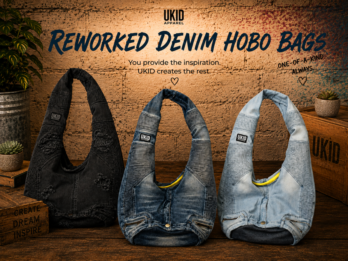 Reworked Denim Hobo Bag