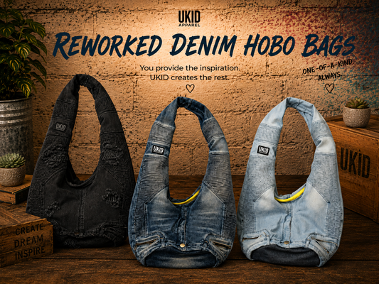 Reworked Denim Hobo Bag