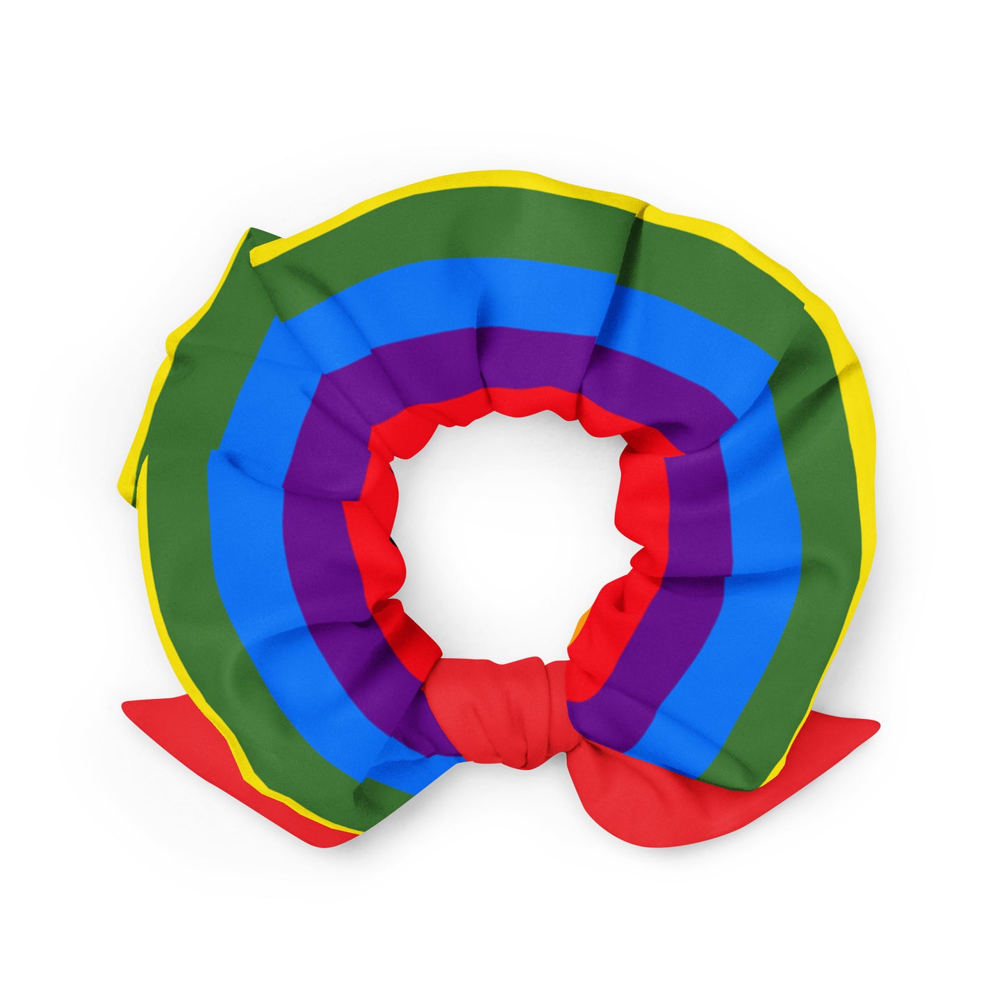 Recycled Rainbow I am Love Scrunchie