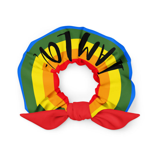 Recycled Rainbow I am Love Scrunchie