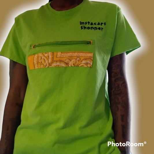 Customizable Adult Tee w/Zipper Pocket