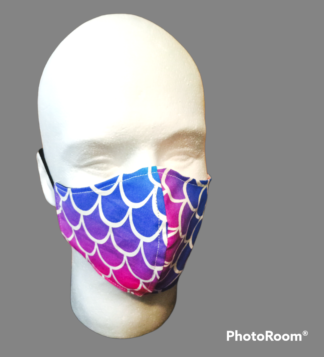 Mermaid Pattern Reversible Face Mask