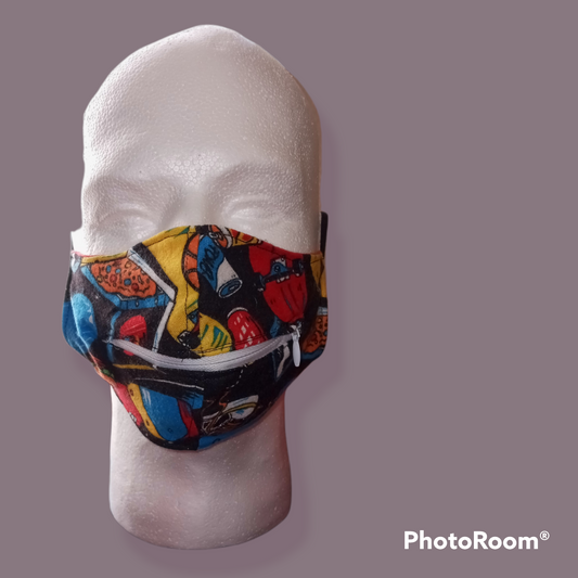 Food and Fun Mask with Zipper