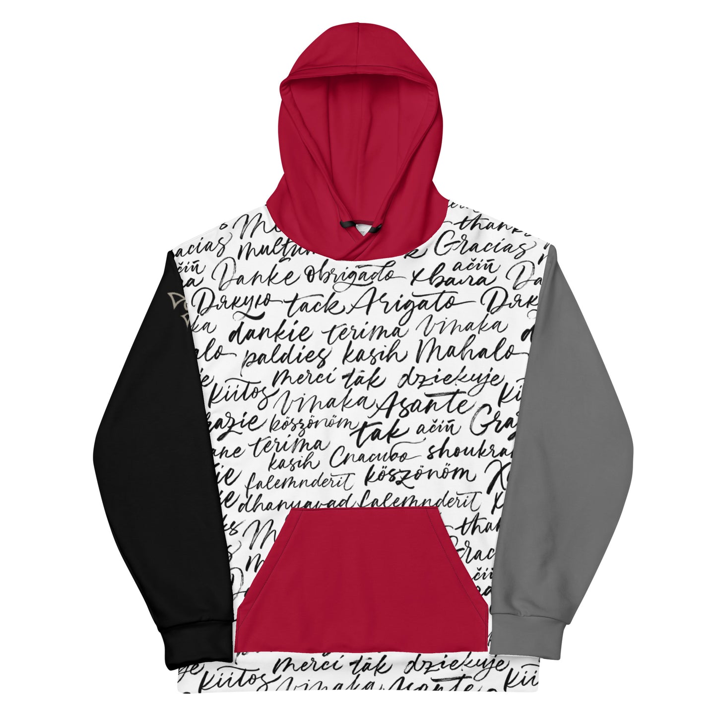 Gratitude Maroon/Black/Grey Hoodie