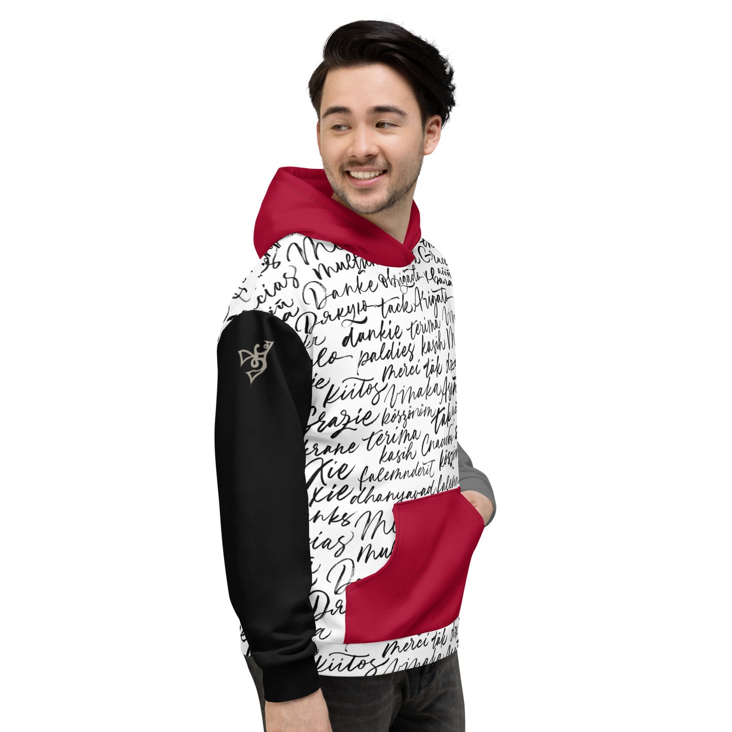 Gratitude Maroon/Black/Grey Hoodie